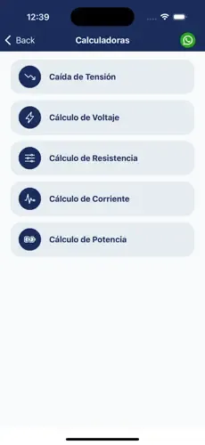 Norma Eléctrica App - Vista 2