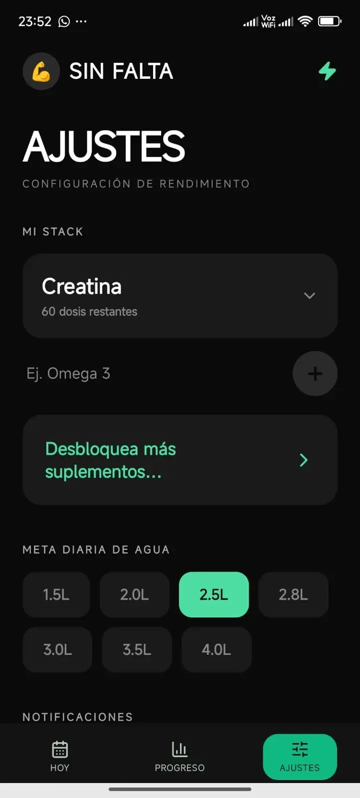 Sin Falta App - Vista 3