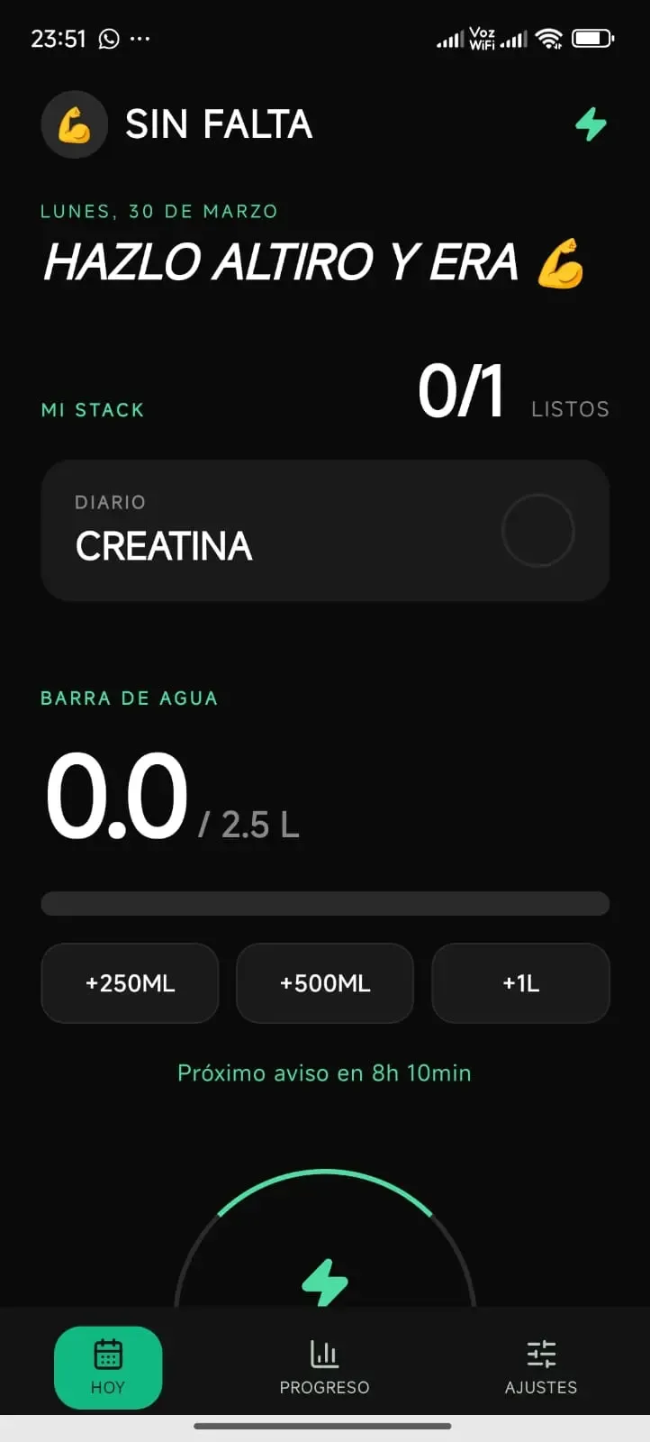 Sin Falta App - Vista 2
